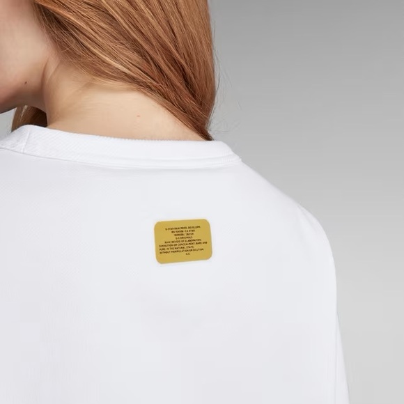 G-Star Raw Cropped Graphic Sweatshirt in White, SZ S LIKE NEW - Picture 5 of 12